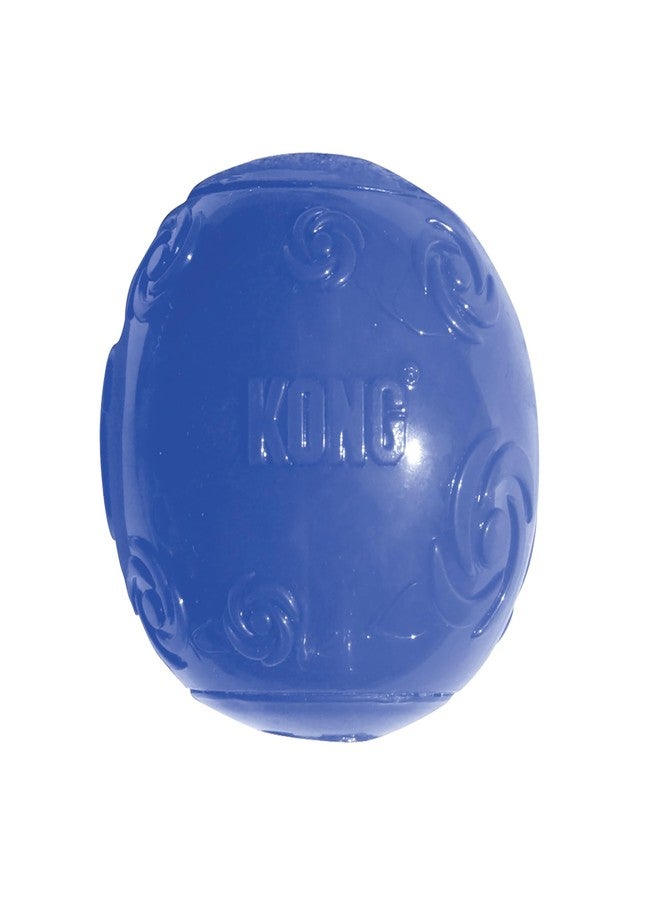 KONG Squeezz Ball for Dogs, Durable Dog Fetch Toy, Fun Bounce with Squeaker, Grippy Textures for Light Chewing, Safe, Non-Toxic, Gentle on Teeth & Gums, for Fetch, Chase, Assorted Colours, Large - Image 1